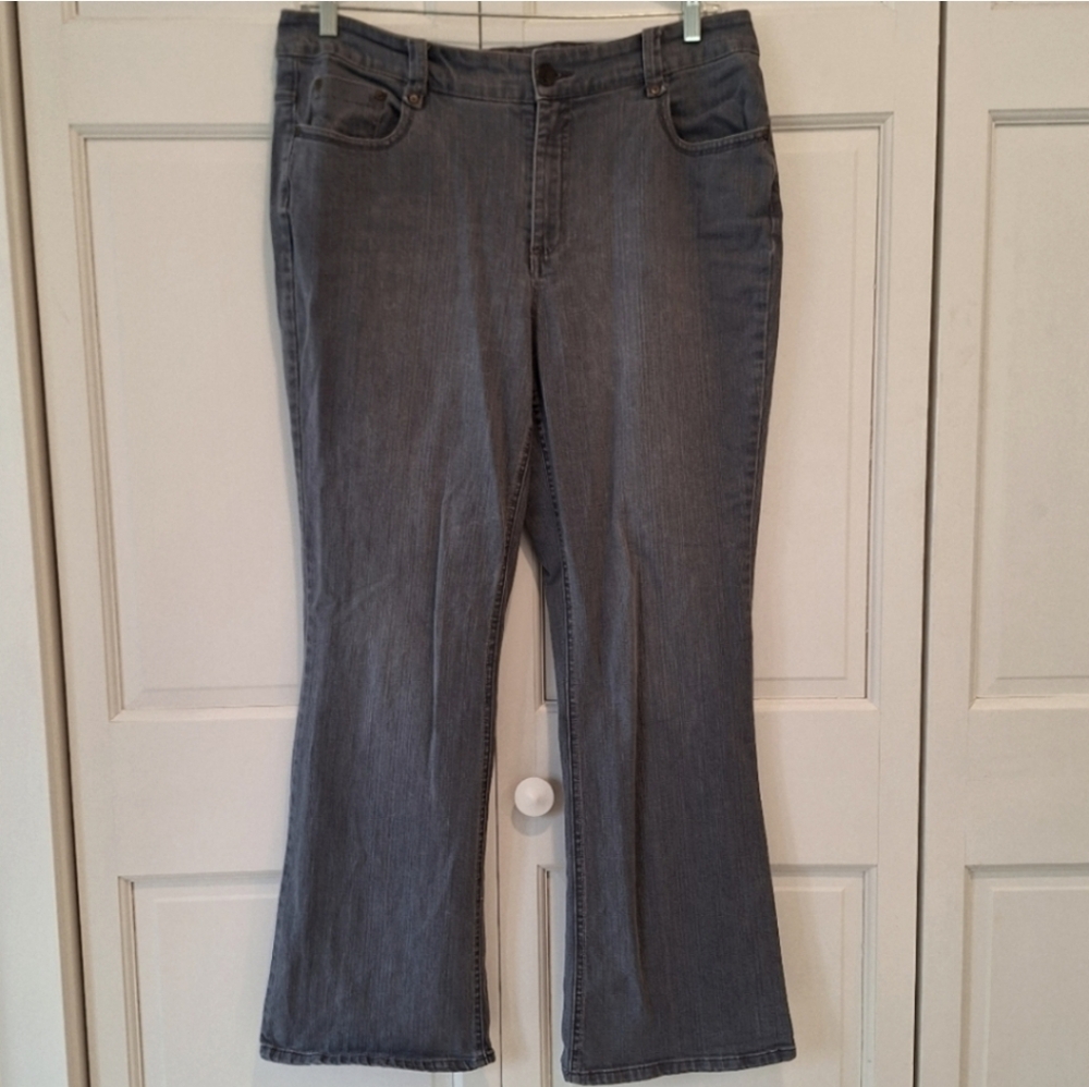 Gloria Vanderbilt grayish-blue boot cut jeans